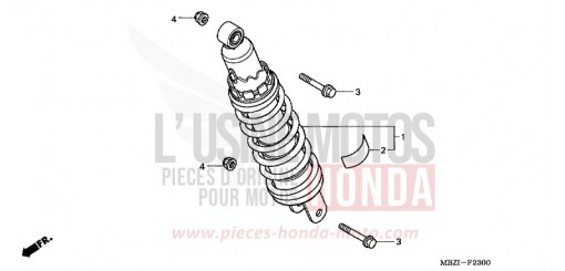 COUSSIN ARRIERE (CB600F2/F22) CB600F22 de 2002